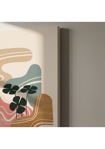Soyut Bitki Desenli Modern Sanat Tablosu indirimleri