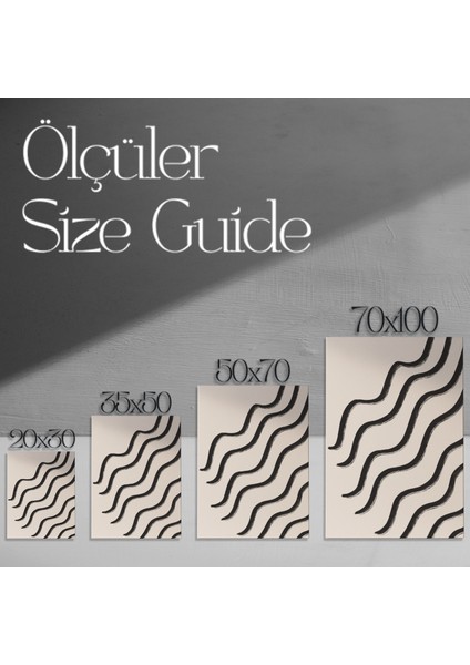 Minimalist Dalga Desenli Tablo modelleri