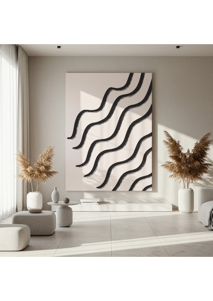 Minimalist Dalga Desenli Tablo fırsatları