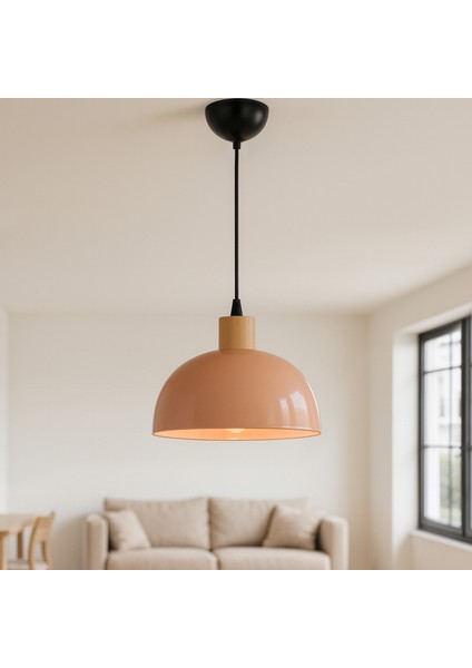 Pienza Somon Rengi Ahşap Detaylı Sarkıt 242025