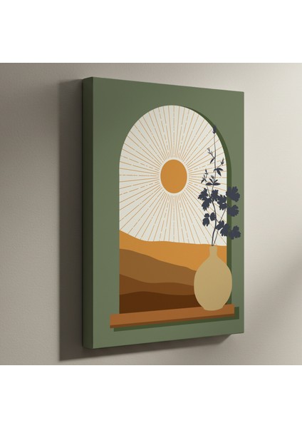 Minimalist Günbatımı Manzara Tablosu