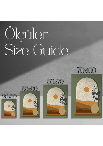 Minimalist Günbatımı Manzara Tablosu modelleri