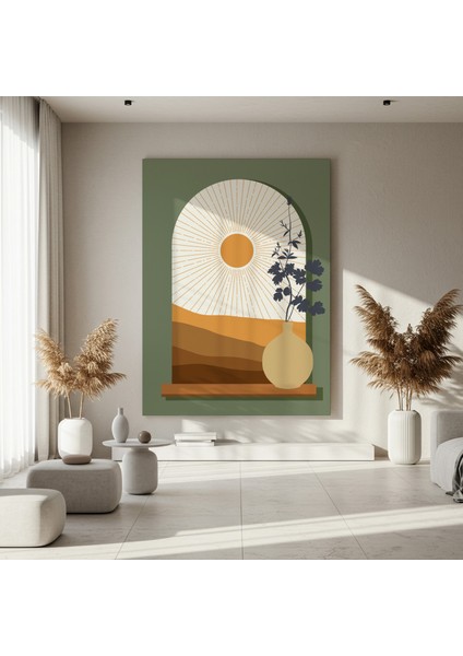 Minimalist Günbatımı Manzara Tablosu fırsatları