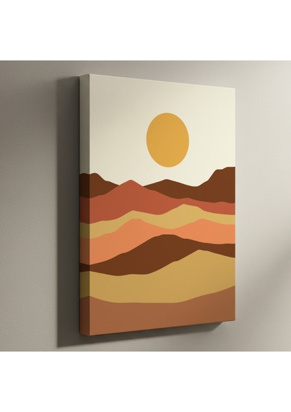 Minimalist Dağ Manzarası Tablosu