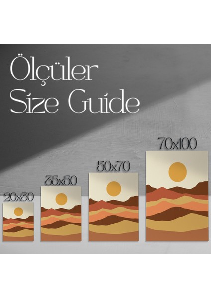 Minimalist Dağ Manzarası Tablosu modelleri