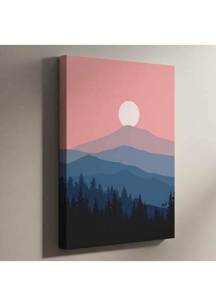 Sakin Dağ Manzarası Tablosu