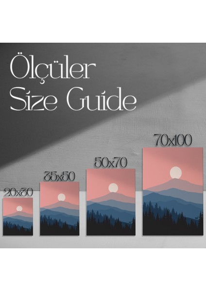 Sakin Dağ Manzarası Tablosu modelleri