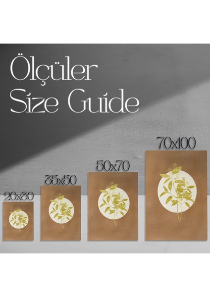 Altın Varaklı Botanik Desen Tablosu modelleri