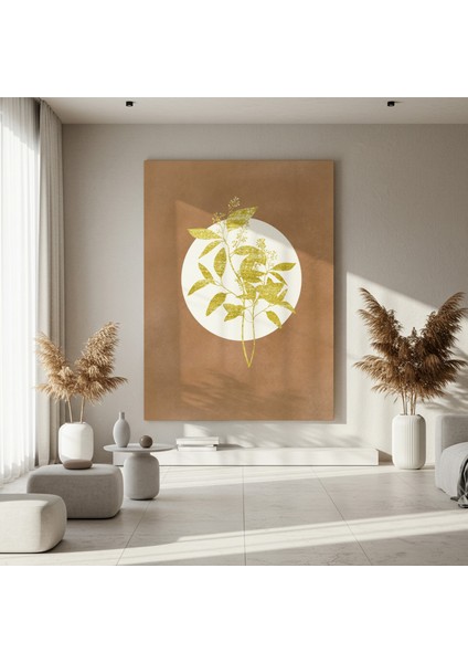 Altın Varaklı Botanik Desen Tablosu fırsatları