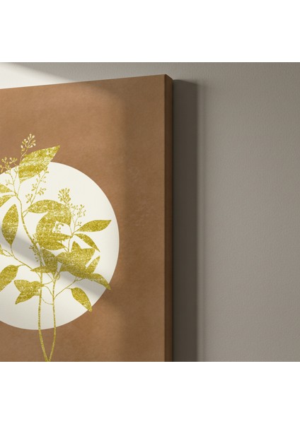 Altın Varaklı Botanik Desen Tablosu indirimleri