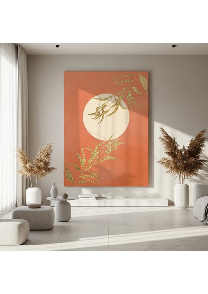 Altın Varaklı Bitkisel Soyut Tablo fırsatları