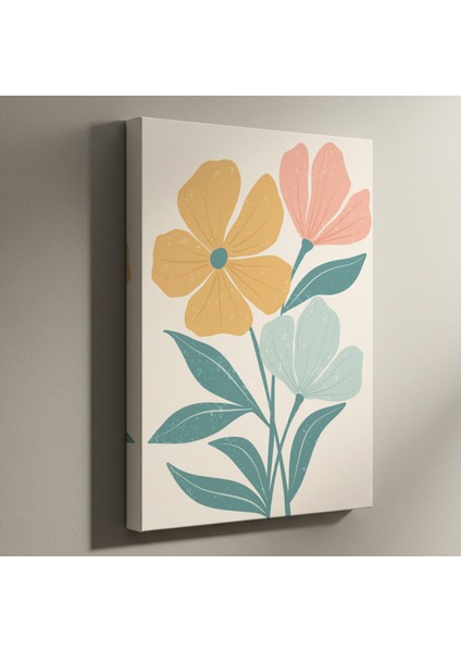 Modern Botanik Çiçek Desenli Tablo