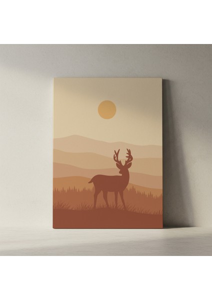 Minimalist Geyik Silüeti Tablosu fiyatları