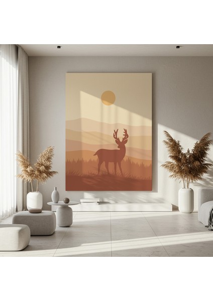Minimalist Geyik Silüeti Tablosu fırsatları