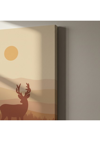 Minimalist Geyik Silüeti Tablosu indirimleri