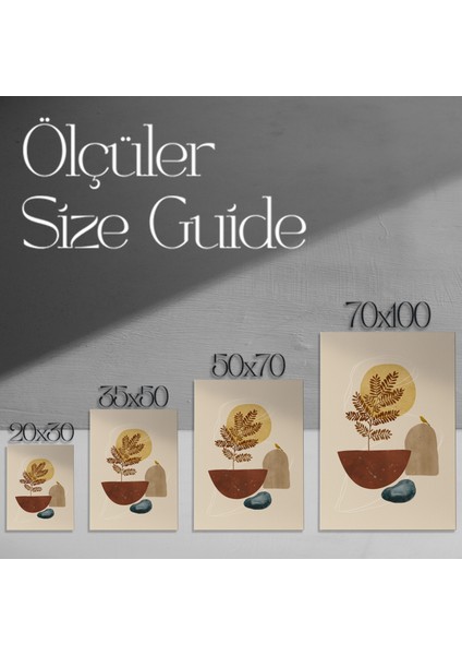 Soyut Botanik Illüstrasyon Tablosu modelleri