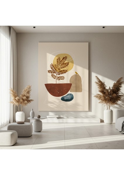 Soyut Botanik Illüstrasyon Tablosu fırsatları