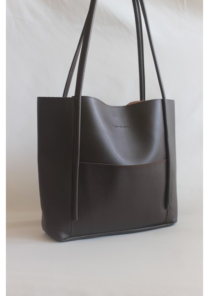 Roger Acı Kahve Omuz Çantası