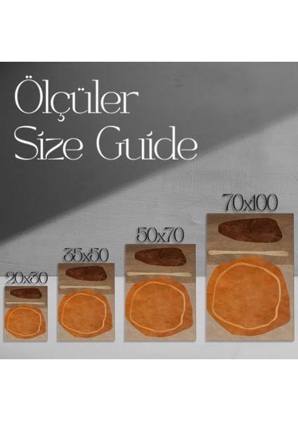 Toprak Tonları Soyut Sanat Tablosu modelleri