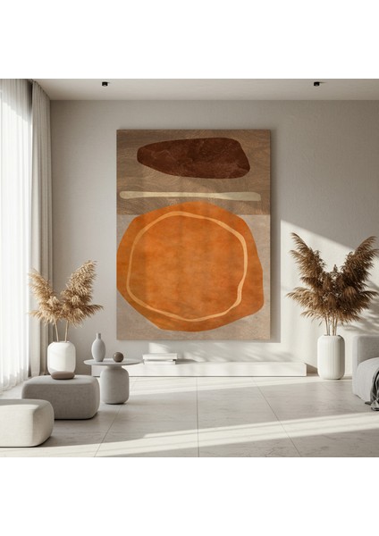 Toprak Tonları Soyut Sanat Tablosu fırsatları