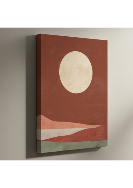 Minimalist Toprak Tonları Soyut Tablo