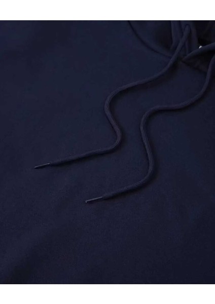 Puzzle Kalp Baskılı Kapüşonlu Cepli Pamuklu Lacivert Sweatshirt fırsatları