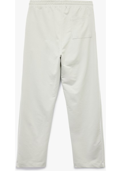 Pamuklu Biyeli Cep Detaylı Beli Bağcıklı Eşofman Altı fiyatları