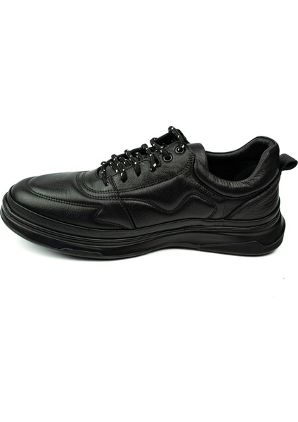 1653 Siyah Deri Erkek Günlük Ayakkabı modelleri