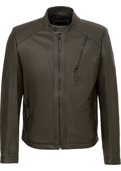 Haki Hakiki Deri Erkek Hakiki Deri Mont - E22KDM310381-R2X fiyatları