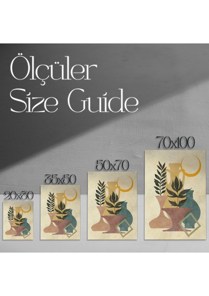 Soyut Vazo ve Bitkiler Tablosu modelleri