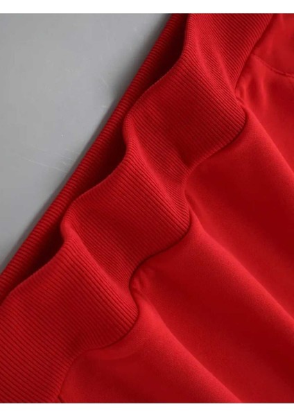 I Am Music Arka Baskılı Kapüşonlu Cepli Pamuklu Kırmızı Sweatshirt indirimleri