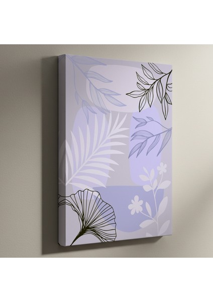 Lavanta Tonlarında Botanik Illüstrasyon Tablosu