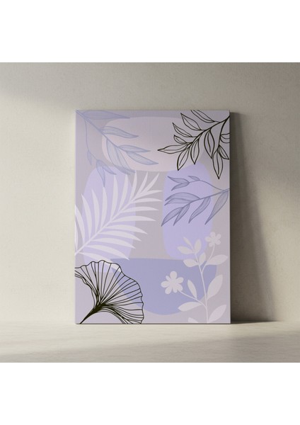 Lavanta Tonlarında Botanik Illüstrasyon Tablosu fiyatları