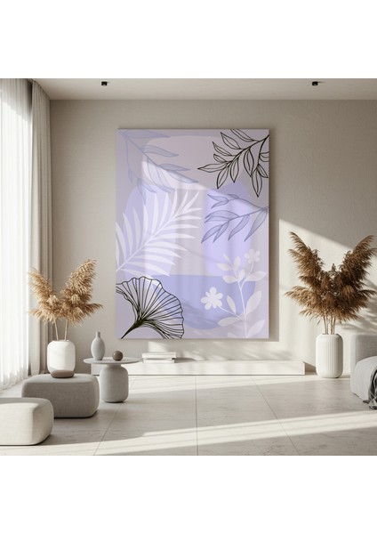 Lavanta Tonlarında Botanik Illüstrasyon Tablosu fırsatları