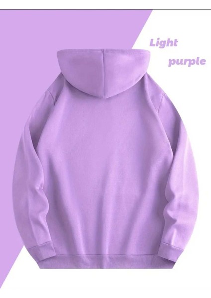 Kurukafa Vişne Baskılı Kapüşonlu Cepli Içi Yünlü Lila Sweatshirt fiyatları