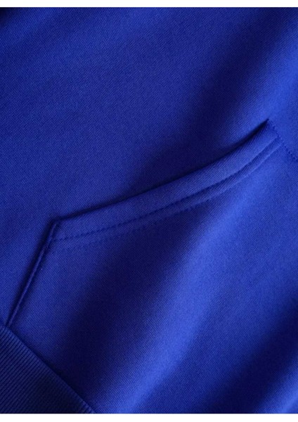Lazarus Arka Göğüs Baskılı Kapüşonlu Cepli Pamuklu Saks Sweatshirt fırsatları