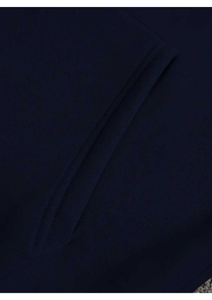 New York Pop Baskılı Kapüşonlu Cepli Içi Yünlü Lacivert Sweatshirt indirimleri