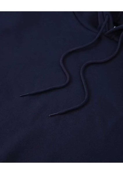 Kalp Fuşya Pembe Baskılı Kapüşonlu Cepli Pamuklu Lacivert Sweatshirt fırsatları