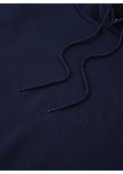 Ghostemane Baskılı Kapüşonlu Cepli Pamuklu Lacivert Sweatshirt fırsatları