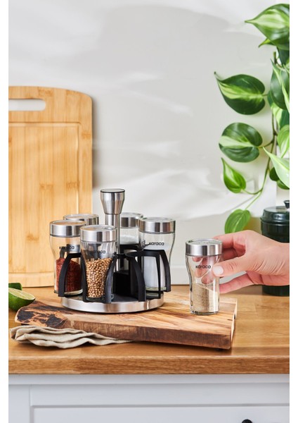 Danica 7 Parça Round Standlı Baharat Takımı fiyatları