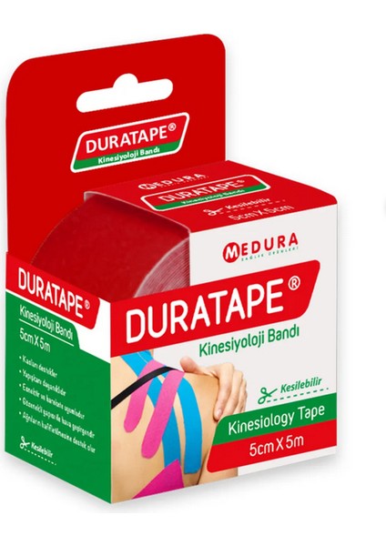 Kinesiyoloji Bandı & Kinezyo Sporcu Bandı Kırmızı - 5cm x 5mt