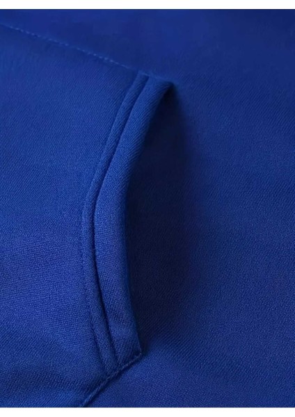 Gamer Baskılı Kapüşonlu Cepli Pamuklu Mavi Sweatshirt indirimleri