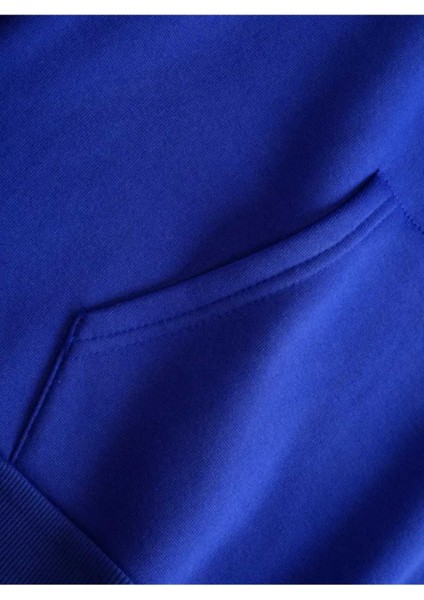 Blauer Usa Baskılı Kapüşonlu Cepli Pamuklu Saks Sweatshirt fırsatları