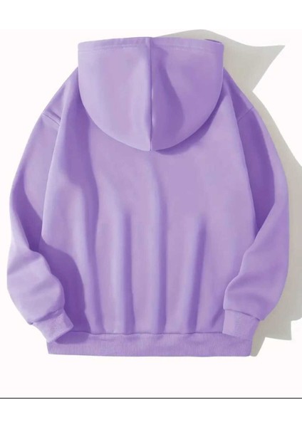 The Three Amigos Baskılı Kapüşonlu Cepli Pamuklu Lila Sweatshirt fiyatları