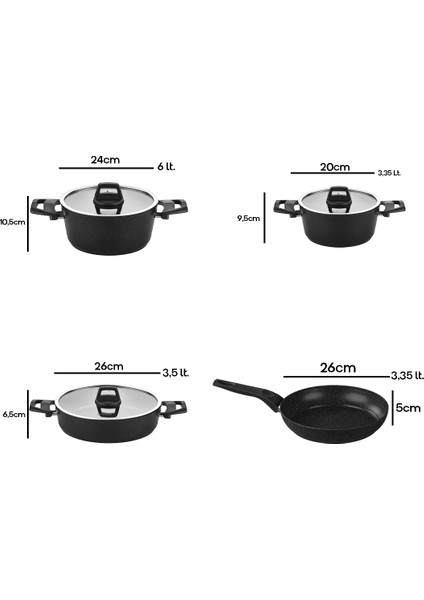 51 Parça İdeal Paslanmaz Çelik ve Döküm Yanmaz Yapışmaz Tencere Çatal Bıçak Kaşık Çeyiz Seti modelleri
