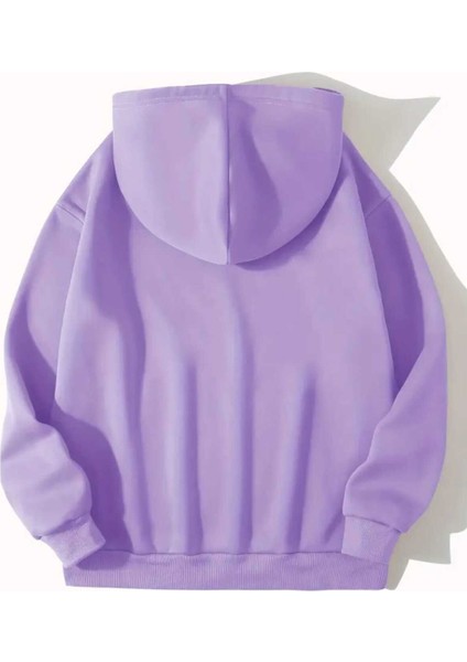 Backstreet Boys Baskılı Kapüşonlu Cepli Içi Yünlü Lila Sweatshirt fiyatları