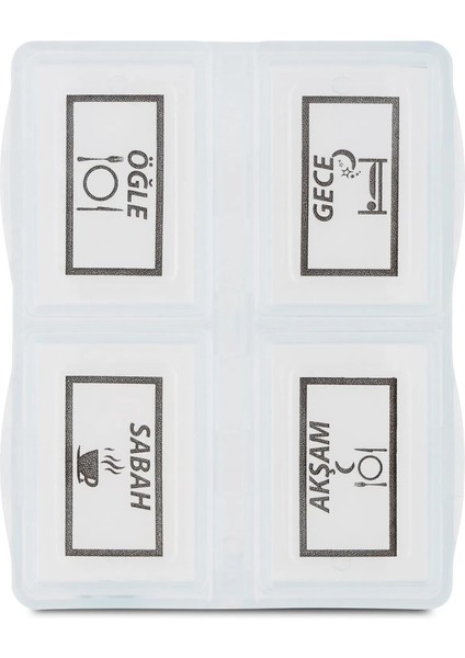 3 Adet - 4 Bölmeli Günlük İlaç Saklama Kutusu fiyatları