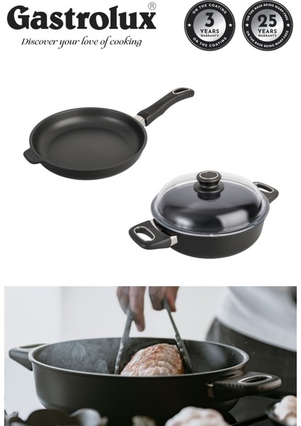 3 Parça Tencere & Tava Seti 24 cm Tava 24 cm Basık Tencere modelleri