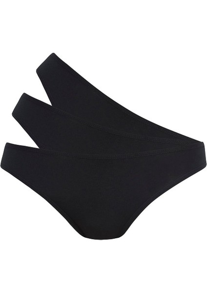 Fresh 3lü Pamuklu Siyah Slip Külot modelleri