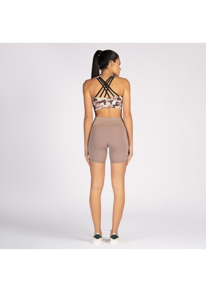 Pudra Toparlayıcı Kruvaze Bel Detaylı Bisikletçi Şortu Kısa Tayt Vela fırsatları